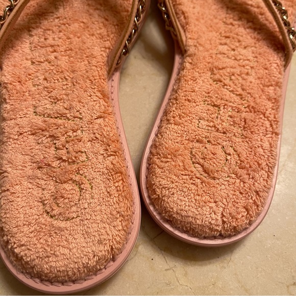 Chanel pink at the pool sandals thong flip flops size 6 36 - Picture 10 of 15